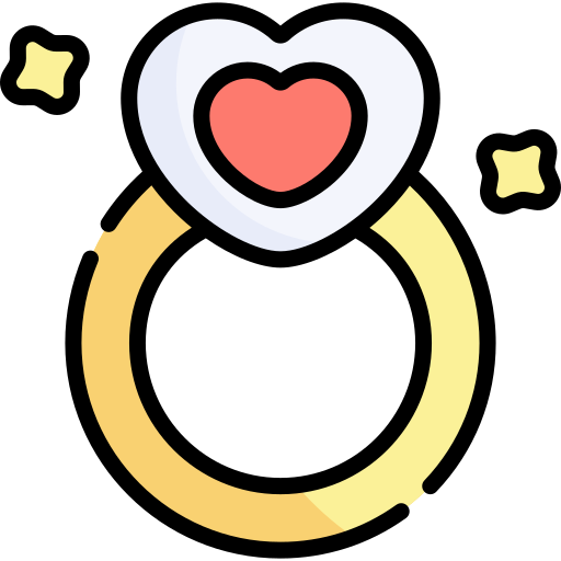 anillo Kawaii Lineal color icono