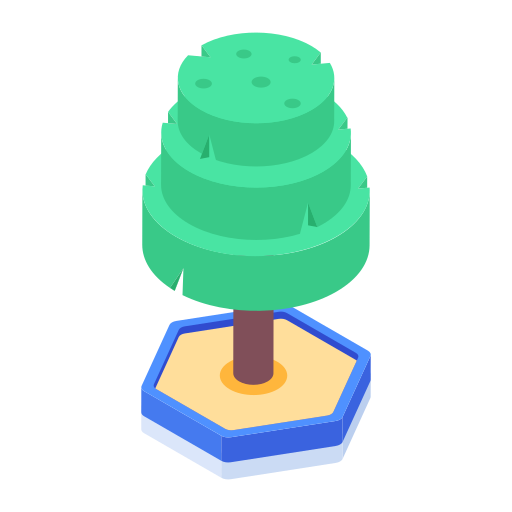 drzewo leśne Generic Isometric ikona