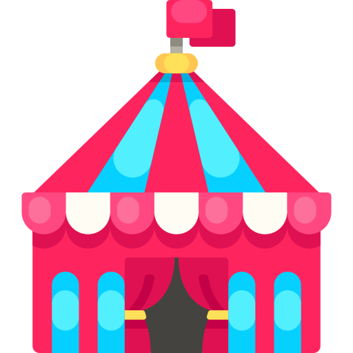 Carnival tent Special Shine Flat icon