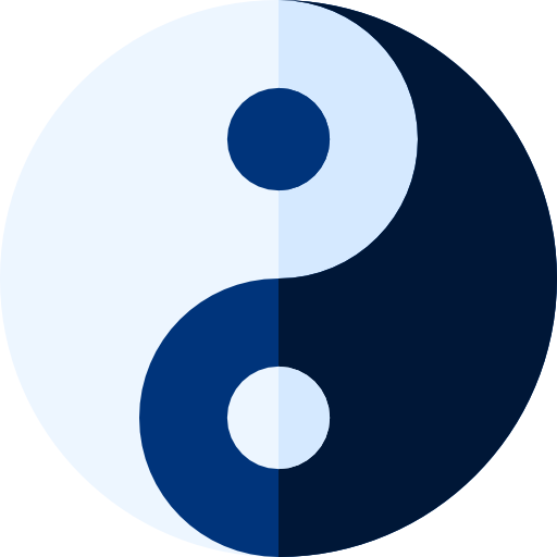 yin yang Basic Rounded Flat Ícone