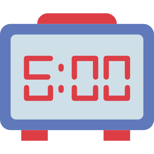 reloj digital Smalllikeart Flat icono
