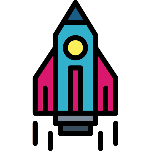 로켓 Smalllikeart Lineal Color icon