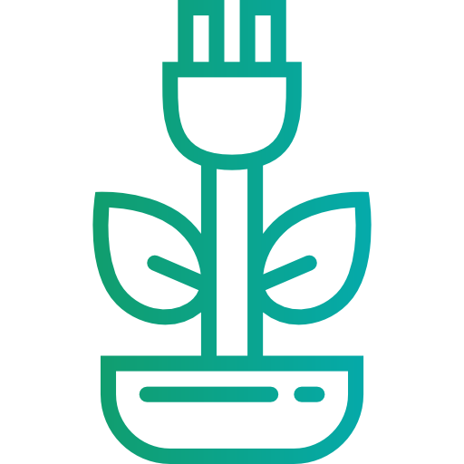 energía verde Smalllikeart Gradient icono