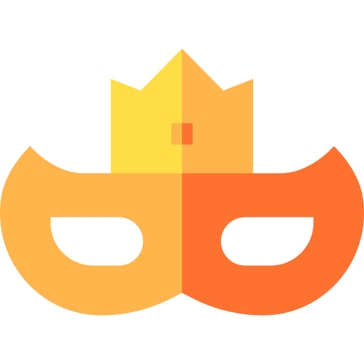 Carnival mask Basic Straight Flat icon