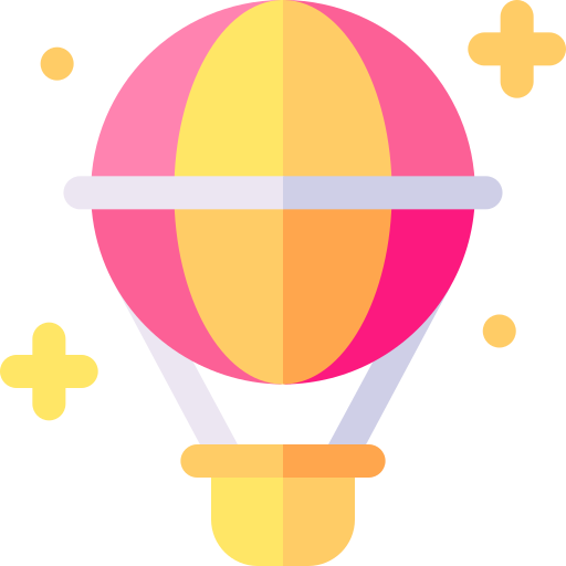 Air balloon Basic Rounded Flat icon