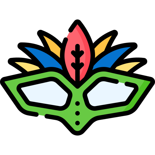 carnaval masker Special Lineal color icoon