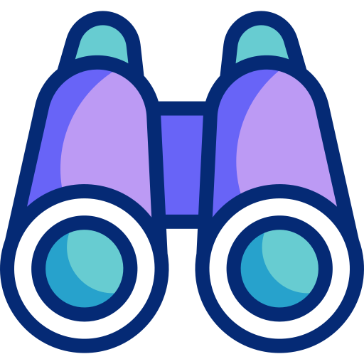 Binocular Basic Accent Lineal Color icon