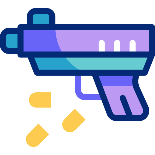 Gun Basic Accent Lineal Color icon