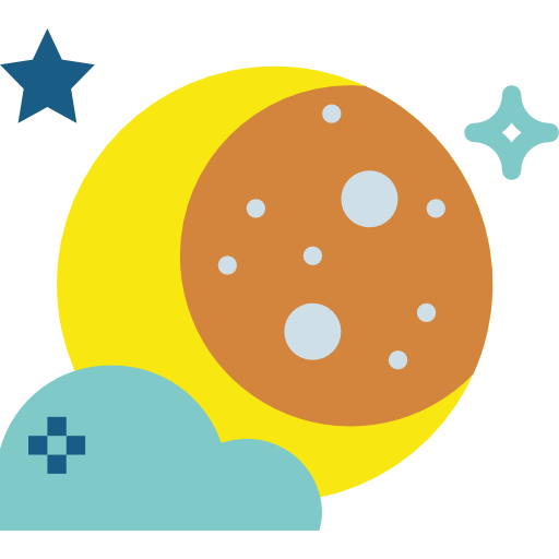 月 Smalllikeart Flat icon