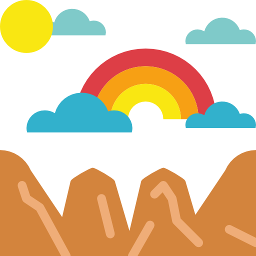 arco iris Smalllikeart Flat Ícone
