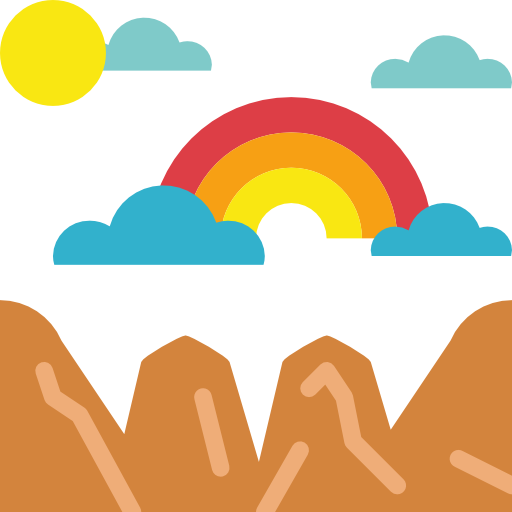 Rainbow Smalllikeart Flat icon