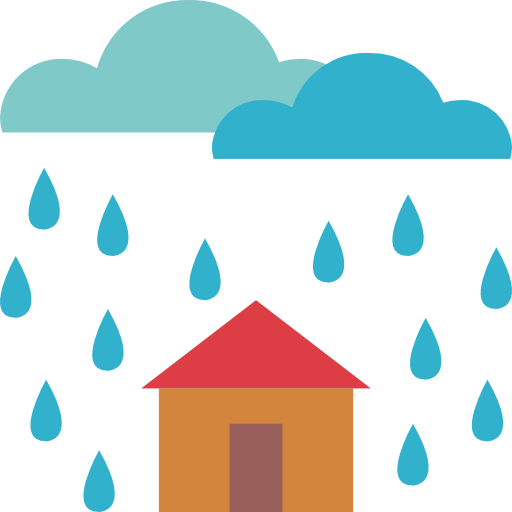 Rain Smalllikeart Flat icon