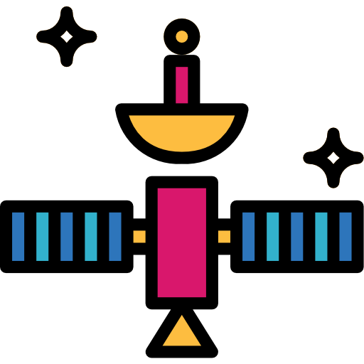 satélite Smalllikeart Lineal Color icono