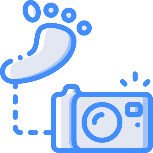Foot print Basic Miscellany Blue icon