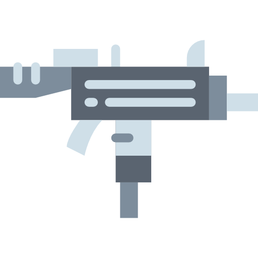machinegeweer Smalllikeart Flat icoon