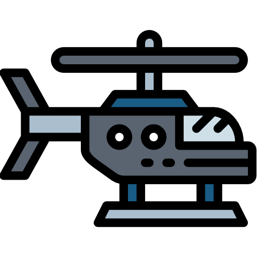 Helicopter Smalllikeart Lineal Color icon