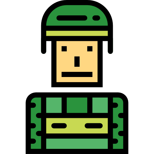 Żołnierz Smalllikeart Lineal Color ikona