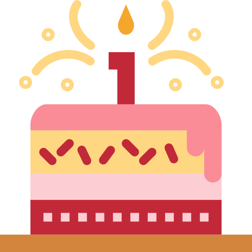 Birthday cake Smalllikeart Flat icon