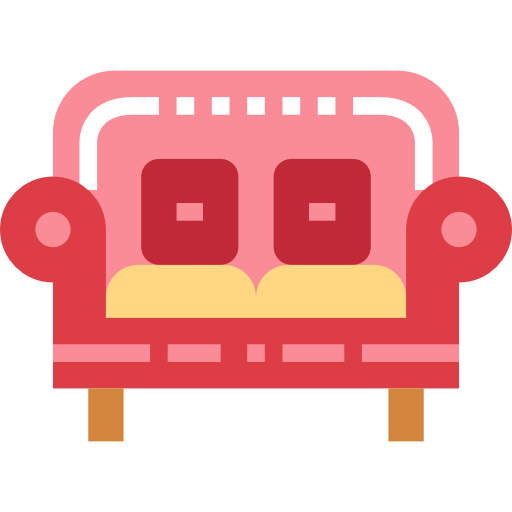 Sofa Smalllikeart Flat icon