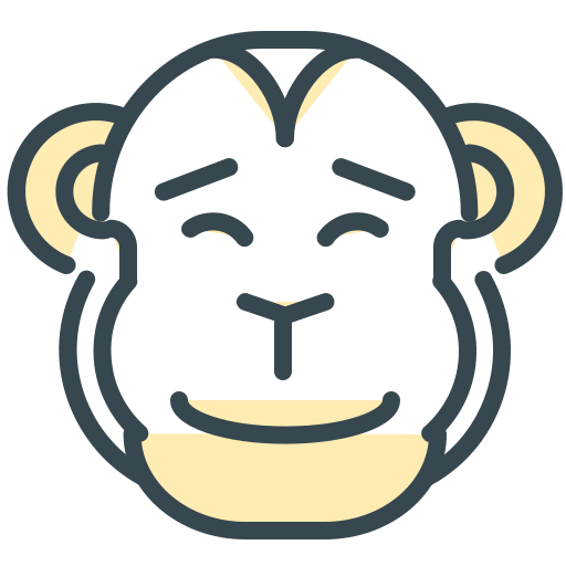 scimmia Generic color lineal-color icona