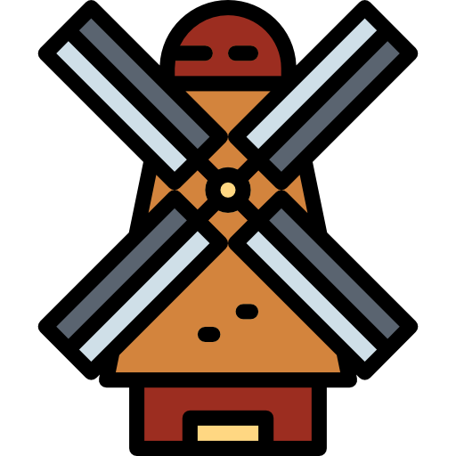 windmühle Smalllikeart Lineal Color icon