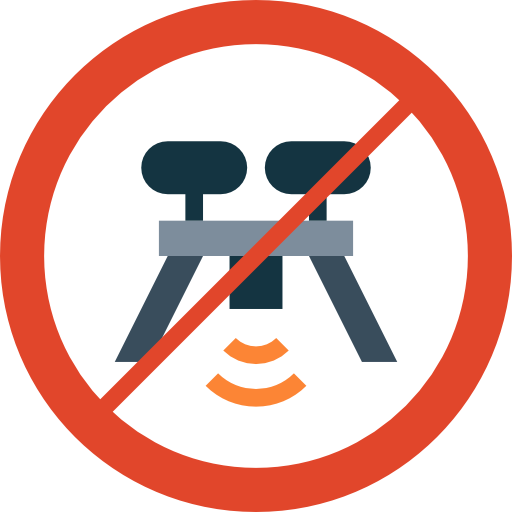 No drone zone Smalllikeart Flat icon