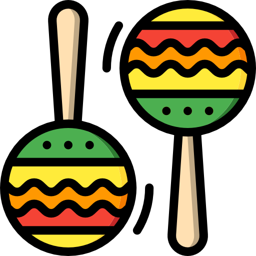 maracas Basic Miscellany Lineal Color icono