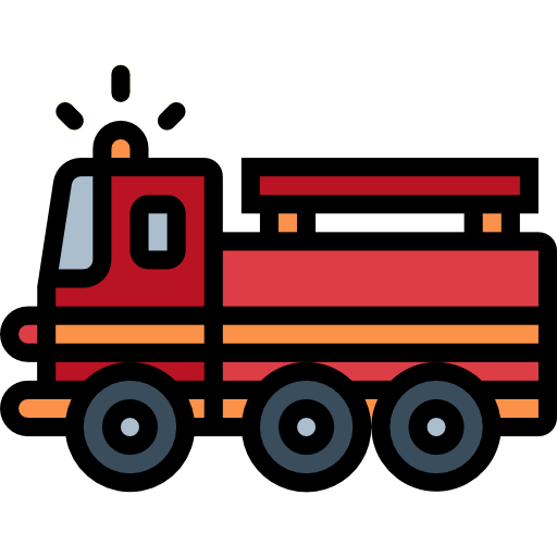 wóz strażacki Smalllikeart Lineal Color ikona
