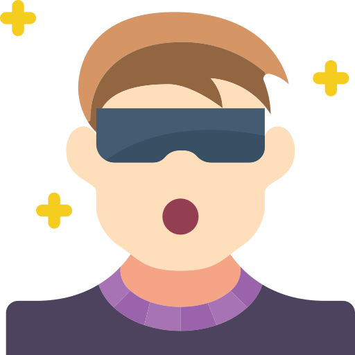 virtuele realiteit Basic Miscellany Flat icoon