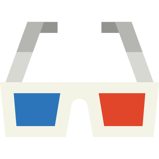 occhiali 3d Smalllikeart Flat icona