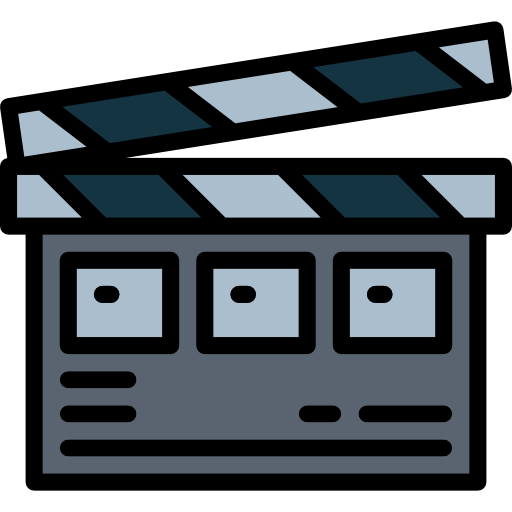 clapperboard Smalllikeart Lineal Color icon
