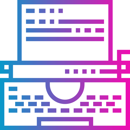 タイプライター Smalllikeart Gradient icon