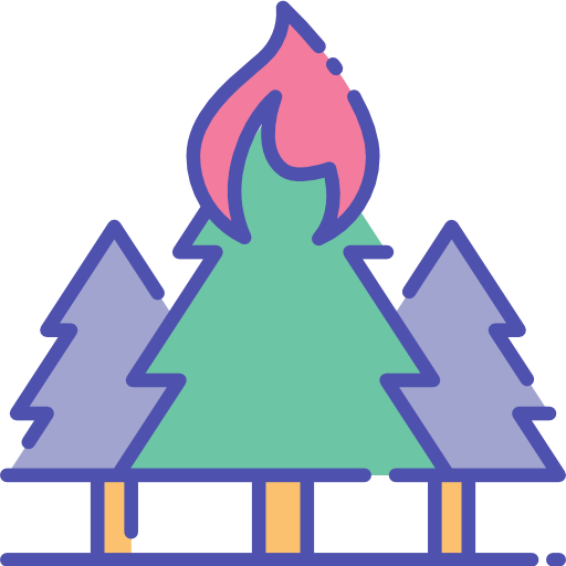 pożar lasu Good Ware Lineal Color ikona