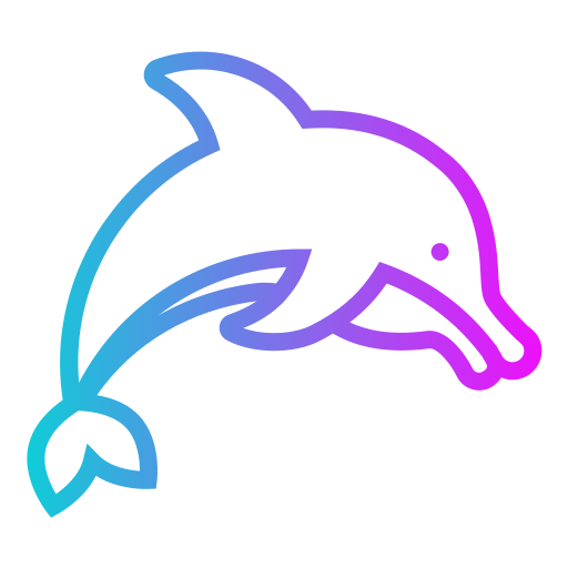 dolfijn Generic gradient outline icoon
