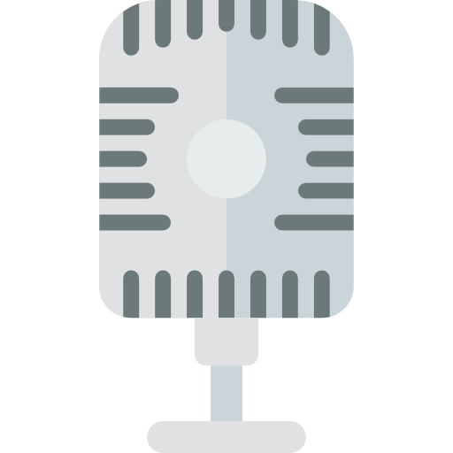 microfoon Basic Miscellany Flat icoon
