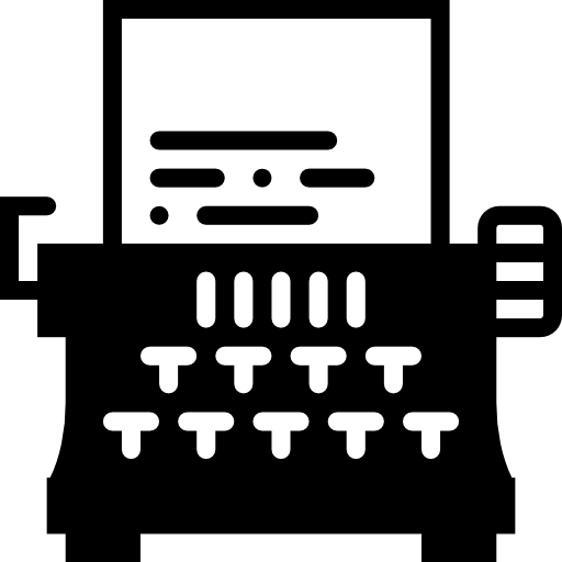 machine à écrire Basic Miscellany Fill Icône
