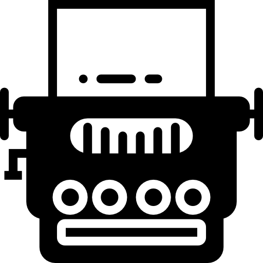 Typewriter Basic Miscellany Fill icon