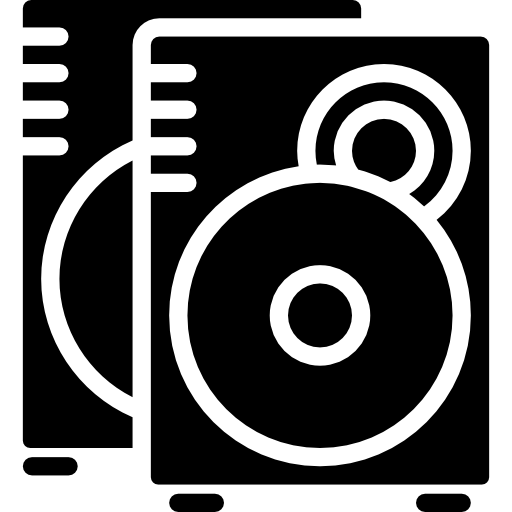 głośniki Basic Miscellany Fill ikona