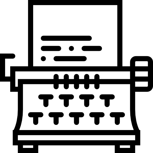 máquina de escribir Basic Miscellany Lineal icono