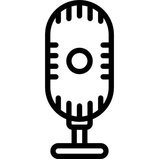 mikrofon Basic Miscellany Lineal ikona