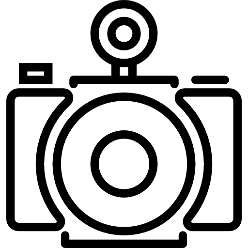 câmera fotografica Basic Miscellany Lineal Ícone