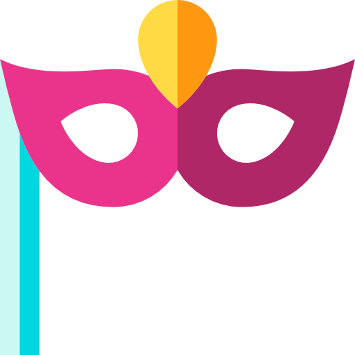 Carnival mask Basic Straight Flat icon