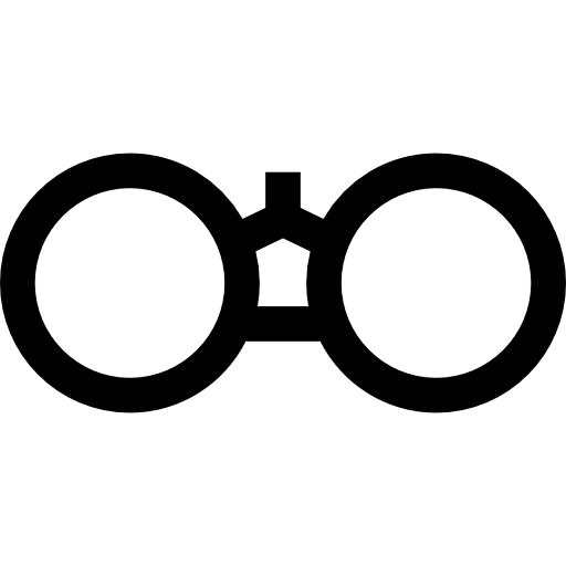 双眼鏡 Basic Straight Lineal icon