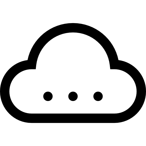 Cloud computing Basic Straight Lineal icon