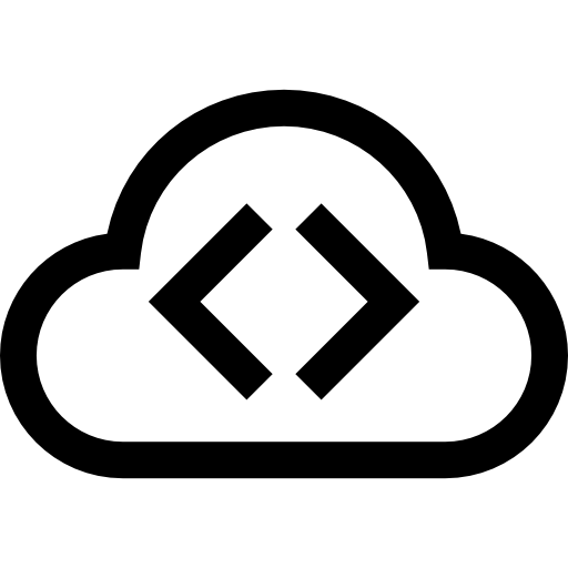 cloud computing Basic Straight Lineal Icône