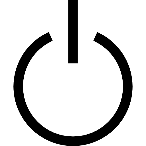 przycisk zasilania Basic Straight Lineal ikona