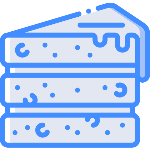 Cake Basic Miscellany Blue icon