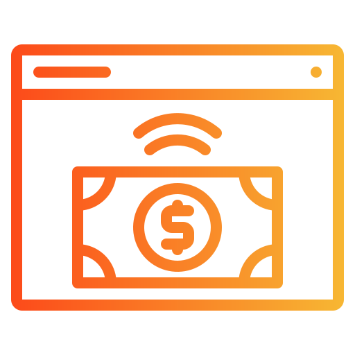 Web payment Generic gradient outline icon