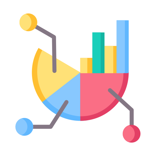 Statistical analysis Generic color fill icon