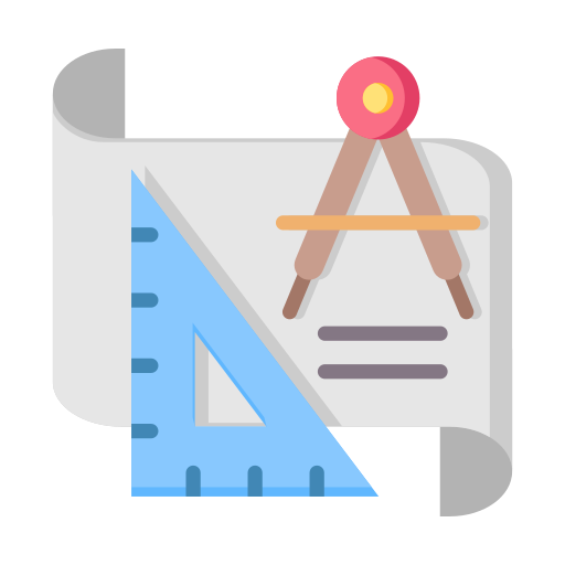 Technical drawing Generic color fill icon